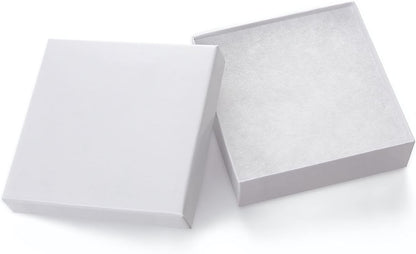 Jewelry Gift Boxes 40 Pack 3.5X3.5X1 Inch Cardboard Jewelry Boxes,Small Gift Boxes for Jewelry Earrings Necklaces Handmade Bangles Bracelets(White)