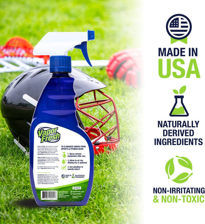 Sports Cleaner and Deodorizer - for Boxing Gloves, Sports Pads, Helmets, Gym Bags, Gym Equipment and More - Naturally Powered by Plants, 16 Fl Oz (1-Pack)